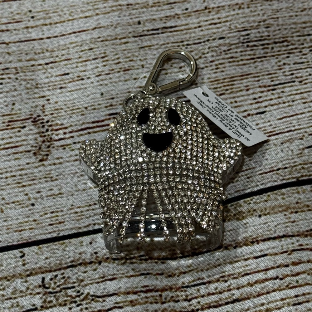 NWT Bath & Body Works Halloween Bling Rhinestone Ghost PocketBac Holder Rare⁠ - Picture 7 of 8